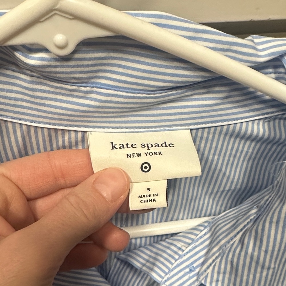 Kate Spade for target Light Blue Ruffle Shirt Dress - Picture 4 of 8